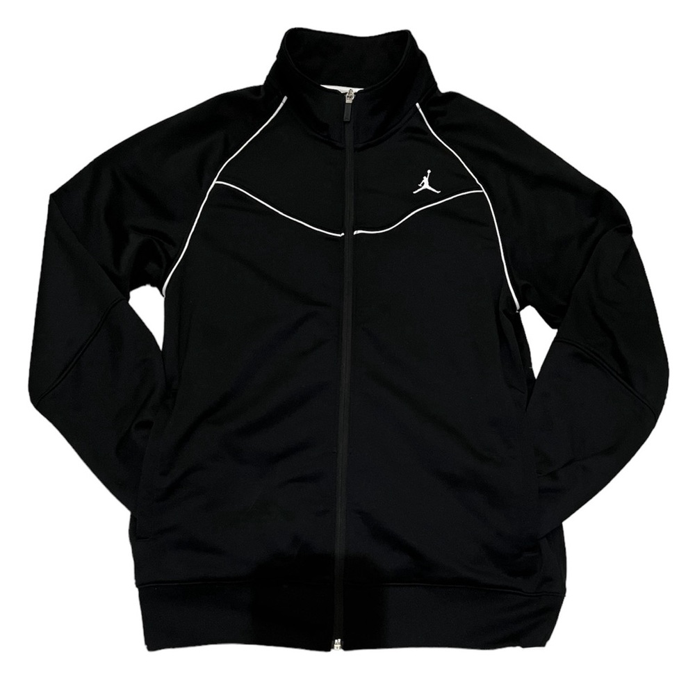 Nike Jordan Track Jacket - Full Zip - Black White - SZ S